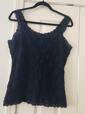 Hanky Panky Lace Camisole Navy Blue